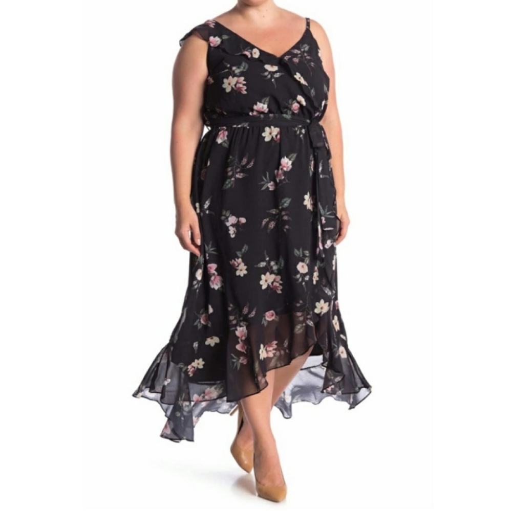 City Chic Captivate Floral Print Dress